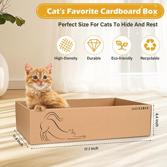 4 Pack Cat Wall Scratcher, Art Cat Scratching Board for Cats | Wall Mounted Cat Scratch Pad, Water-Based Ink, Hook&Loop Strips, Floor or Wall Use, 16.7x11x1 Inch - Image 4