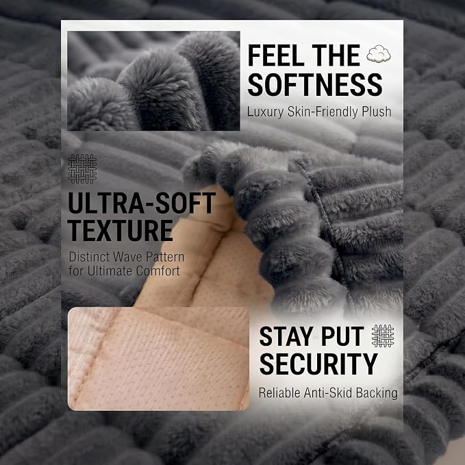Toucans Couch Covers for Pets, Washable, Non Slip Plush Sofa Protectors, Fuzzy Pet Couch Covers, Pet Friendly (Dark Grey, 27.6" x 70) - Image 3