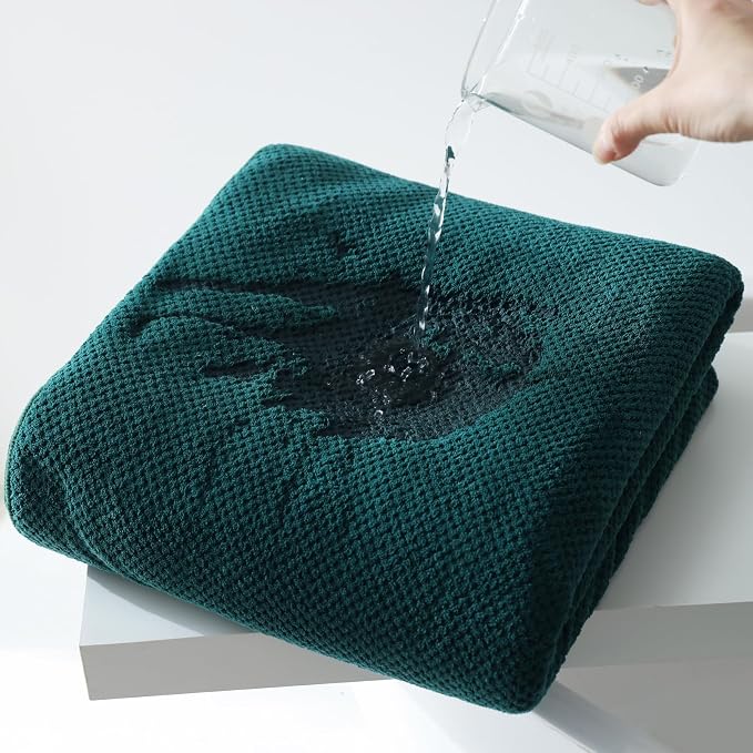 30x60 Inches Extra Large Bath Towels Set Super Soft Absorbent Luxury Microfiber Towels for Bathroom (Dark Green, 6PCS) - Image 5