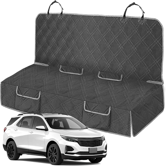 Dog Car Seat Cover for Chevy Equinox 2010-2025 | Waterproof Pet Bench Seat Cover for Back Seat, 600D Heavy Duty Scratch Proof Nonslip Truck Seat Covers for Dogs by Kistrba