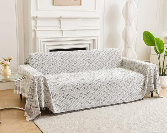 AIVIA Couch Cover Sheet Blanket, Oversized Couch Covers for 3-4 Cushion High Backed High Backrest Sofa, Extra Large Furniture Decoration Covers Sofa Slipcovers, L Shape U-Shaped Sectional Protector by AIVIAChairCouchSofaCoverThrowBlanket