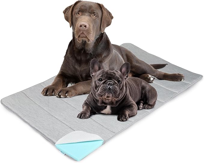 Dog Cooling Mat for Large Dogs – 47"x29" Orthopedic Memory Foam Pad for Summer, Hot Weather & Joint Relief | Washable, Non-Slip Crate Mat for Senior Dogs, Travel & Home(Grey) - Image 7