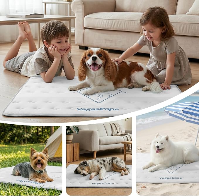 Vagascape 3.0 Supportive Double Sided Dog Cooling Mat | Thick Durable Pet Cooling Mat for Extra Large Pet, 47" x 28" Washable Cooling Mat for Dog Outdoor and Indoor - Image 5