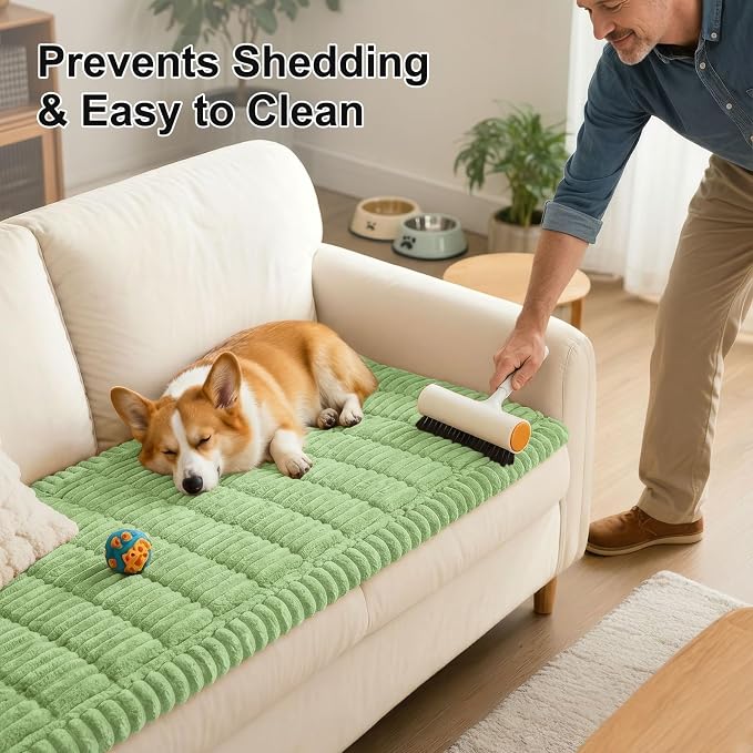 Smiry Couch Cover for Dogs, Non Slip Washable Sofa Protector for Pets | Soft Furniture Cover for Leather & Fabric Couches, Cozy Protect Against Fur, Dirt & Messes, Pet Friendly, 27.6"x59" - Image 8