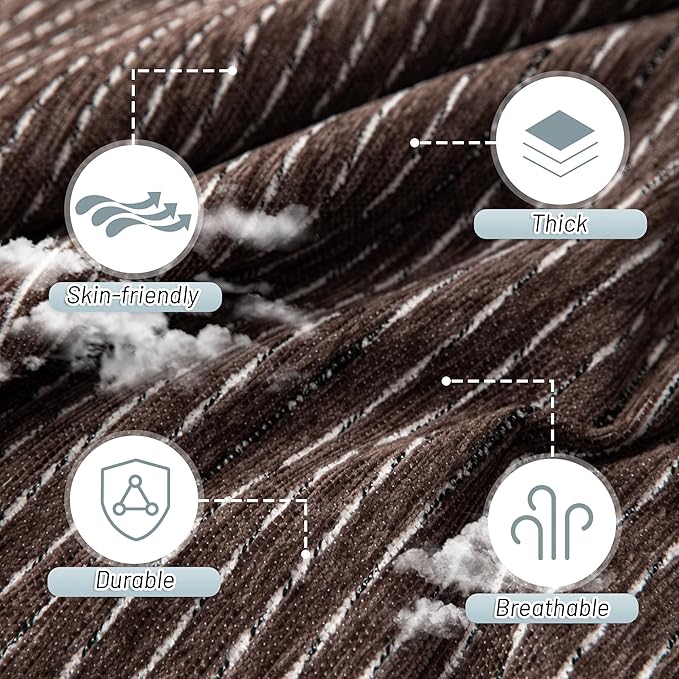 MYSKY HOME Couch Covers for 3 Cushion Couch Sofa, Sectional Couch Cover L Shape Chenille Couch Cushion Covers for Pets, Furniture Protector Cover for Dogs, Kids, 71"X150", Deep Chocolate - Image 4