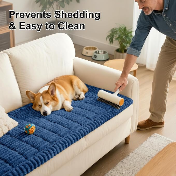 Smiry Couch Cover for Dogs, Non Slip Washable Sofa Protector for Pets | Soft Furniture Cover for Leather & Fabric Couches, Cozy Protect Against Fur, Dirt & Messes, Pet Friendly, 27.6"x59" - Image 7