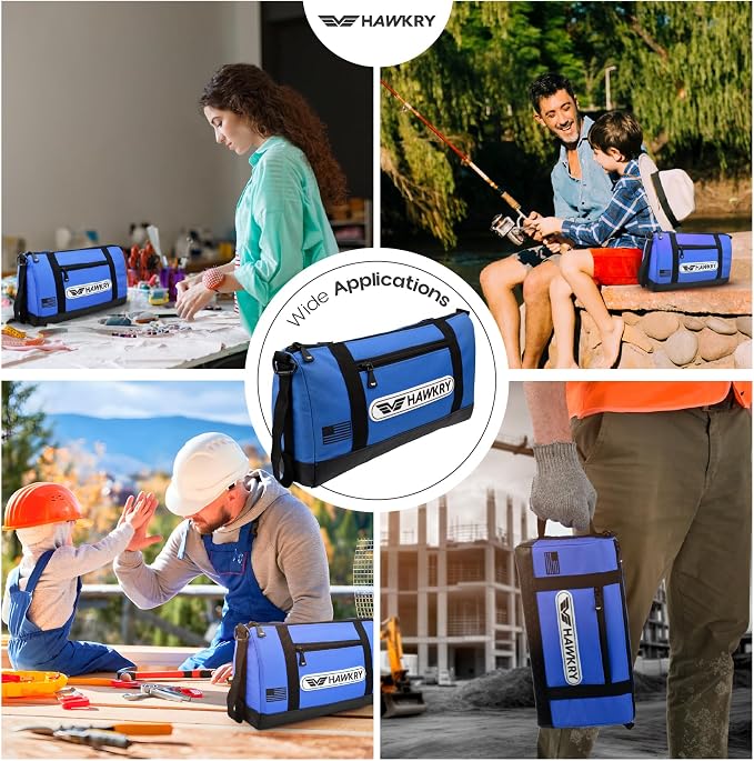 HAWKRY Oxford Waterproof Tool Bag – Small Tool Bag and Tool Pouch, Fishing Bag, Travel Pouch, Compact, Durable Small Travel Bag, Multipurpose Tool Bags for Men for Work, Fishing and Travel - Image 7