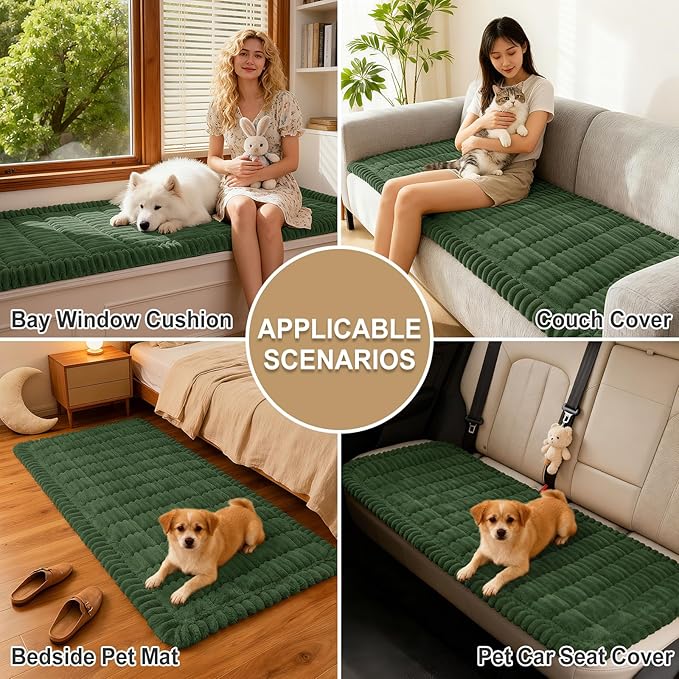 hyha Couch Cover for Dogs, Washable Non Slip Plush Flannel Sofa Protector | Thick Flannel, Silicone Anti-Slip Backing, Pet Hair & Scratch Protection, Fits Sofa & Loveseat (27.6" x 59") - Image 4