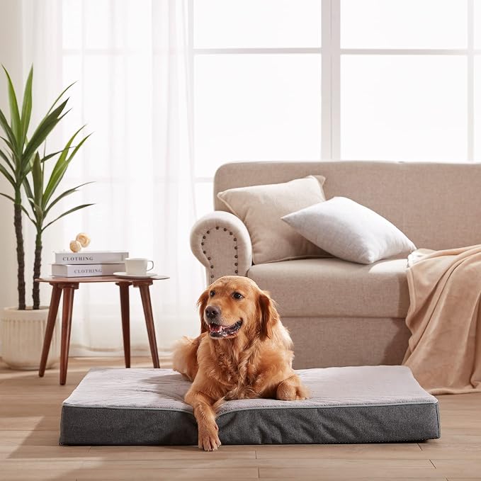 Cooling Dog Beds for Large Dogs, Orthopedic Memory Foam Dog Bed, Large Pet Beds with Washable Cover, Ideal for Arthritic Dogs Up to 65Lbs - Image 2