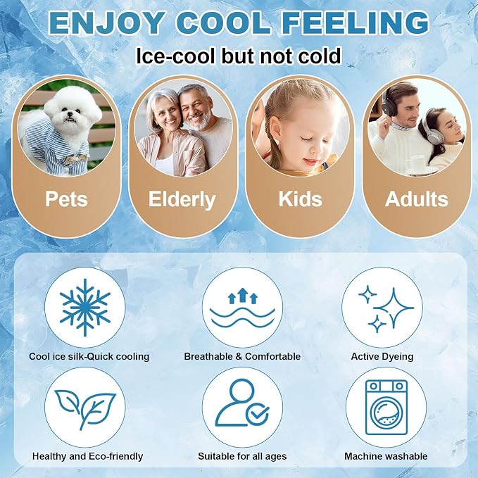 OTOB Cooling Couch Cover for Dogs Washable Non Slip Sofa Protector, 1 Piece | Luxury Cream, 35.4"x70.9", Premium Ice Silk Fabric, Modern Geometric, Soft, 3D Breathable, Pet Friendly Furniture Cover - Image 2
