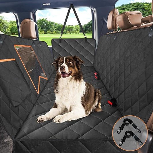 Kytely Dog Car Seat Cover XL, Heavy Duty Dog Seat Cover for Back Seat, 100% Waterproof Nonslip Hammock for Car with Side Flap, Scratch Proof Pet Back Seat Covers by Kytely