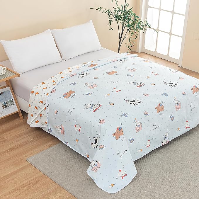WenBags Waterproof Dog Bed Cover 70 * 78 Inches Throw Size,Pet Hair Resistant Reversible Couch Cover Mattress Protector,Leakproof Bed Liner/Sheet/Blanket for Adults Elderly Pets (Cute Dogs, 70 * 78) - Image 6
