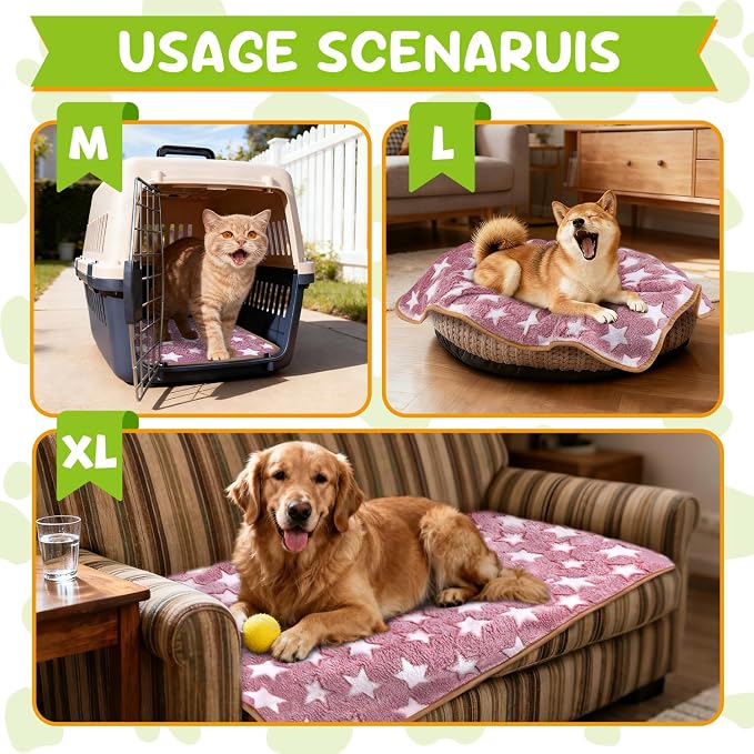 6 Pcs Dog Blanket Super Soft Pet Puppy Blankets Calming Blanket for Small, Medium Dogs Warm Sleep Mat Flannel Blanket for Dogs Puppy Cat (24"×16") - Image 5