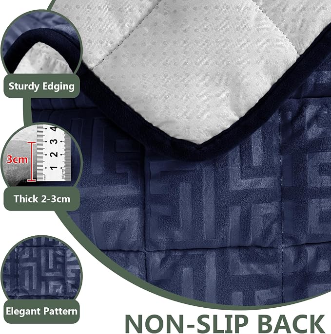 Paw Cart Couch Cover Caravan Quilted Sofa Topper Greek Key Pattern Washable Non Slip Soft Pet Protector for Any Type of Couch (Blue,W 63“ x D 35” 1 Piece) - Image 5