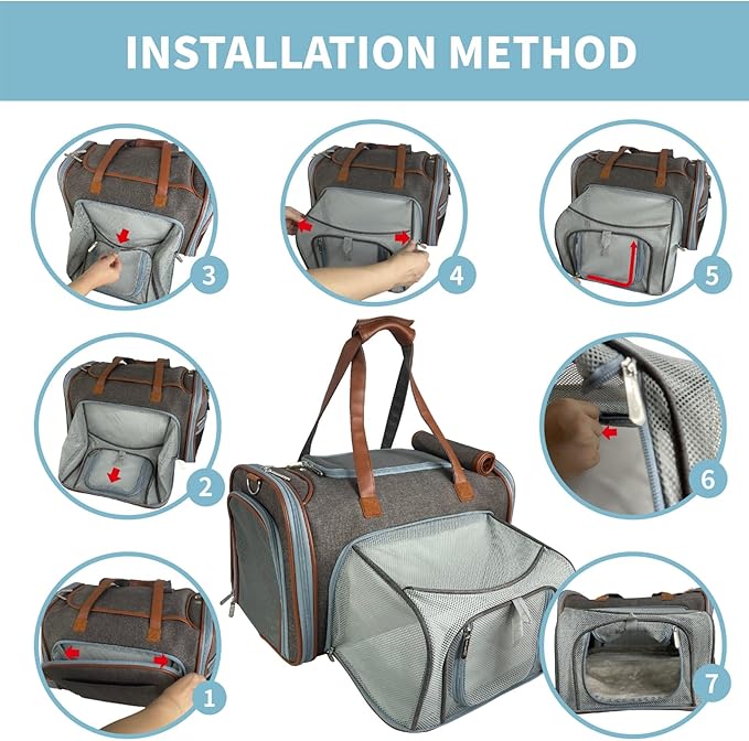 Mr. Peanut's Gold Series Big Apple XL Expandable Pet Carrier V3.0 (Platinum Gray)