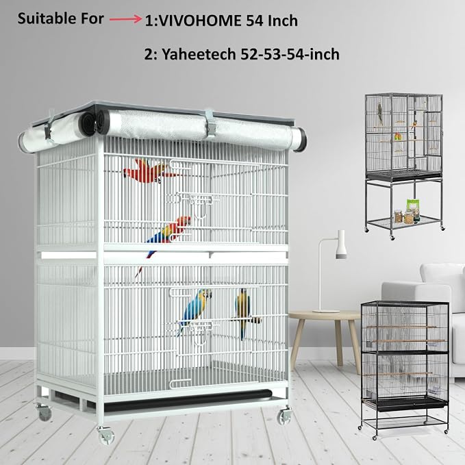 Large Bird Cage Cover - 600D Cage Covers for Night, Good Night Bird Cage Cover for Large Birdcage,Good Night for Cats, Mink, Totoro, Parakeet, Parrot and Small Animals ,Indoors or Outdoors (XL) - Image 5