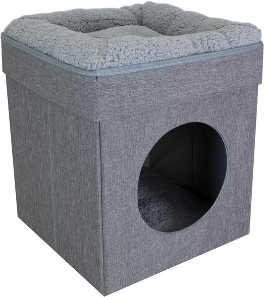 Kitty City Indoor Cat Cube Furniture, Gray Cube by KittyCity