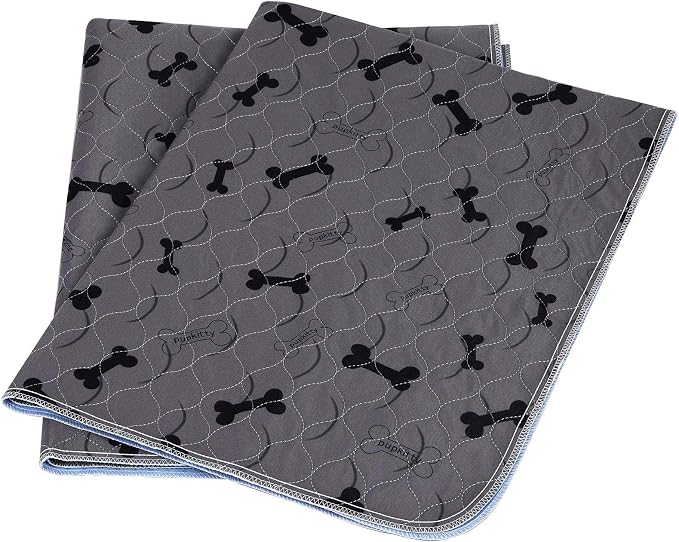 Washable Dog Pee Pads with Free Grooming Gloves,Non Slip Dog Mats with Great Urine Absorption,Reusable Puppy Pee Pads for Whelping,Potty,Training,Playpen by JdPet