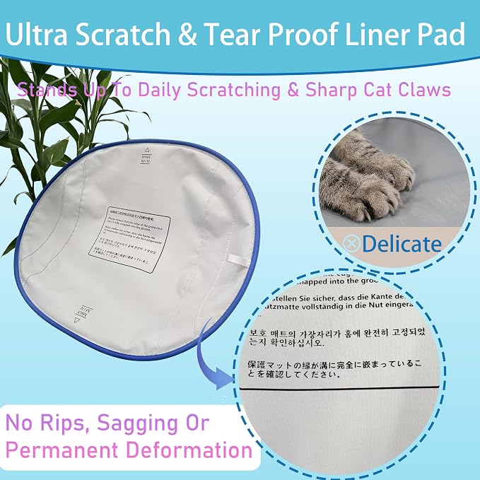 Cat Litter Box Liners for PARUUNTYS Self Cleaning Litter Box | Absorbent Waterproof Scratch-Resistant Cat Litter Pad Compatible with KITPLUS Self Cleaning Litter Box, 3PCS - Image 2