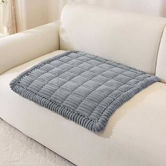 OstepDecor Couch Cover for Dogs, Washable Non Slip Sofa Cover for Pets, Soft Couch Covers for Sofa, Loveseat and Sectional, Furniture Protector Against Pet Hair & Scratches (27.6" x 27.6", Blue Grey) by OstepDecor