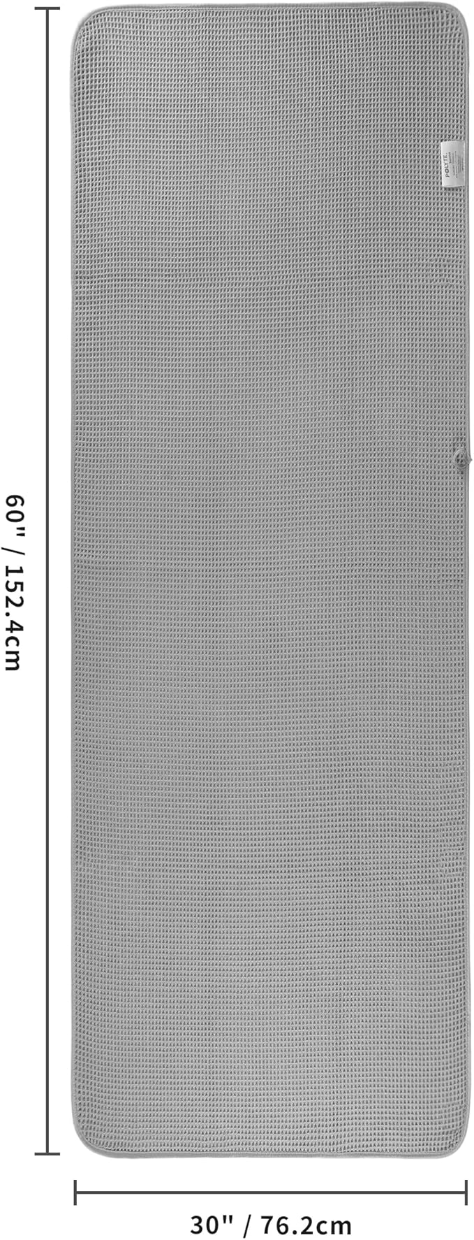 POLYTE 430 GSM Microfiber Oversize Quick Dry Lint Free Bath Towel, 60 x 30 in, 4 Pack (Waffle Weave) - Image 2