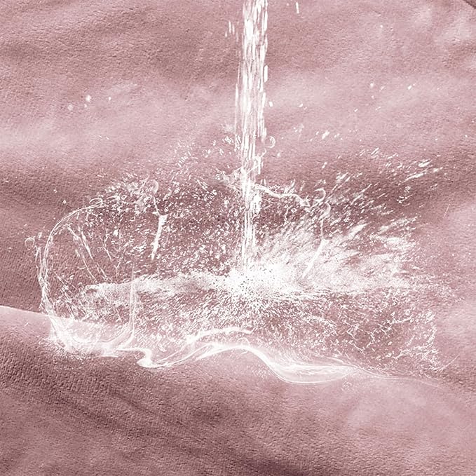 Waterproof Blanket 40"x60" for Adults, Reversible Waterproof Bed Cover for Dogs Cats Pets, Soft Leakproof Blanket for Bed Couch Sofa Furniture Protector, Dusty Pink/Off White - Image 7