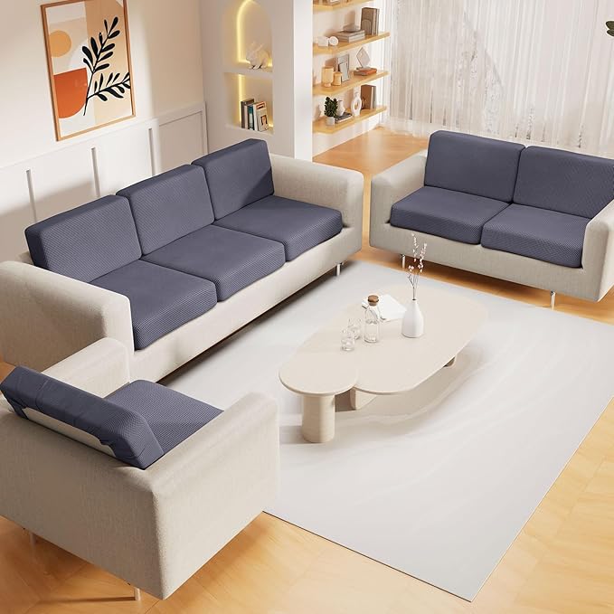 hyha Waterproof Sectional Couch Covers, Non Slip Sofa Cushion Covers | L Shape Sectional Fit, Stretch Jacquard Fabric, Elastic Bottom, Waterproof Protection (1 Piece for Chaise) - Image 2