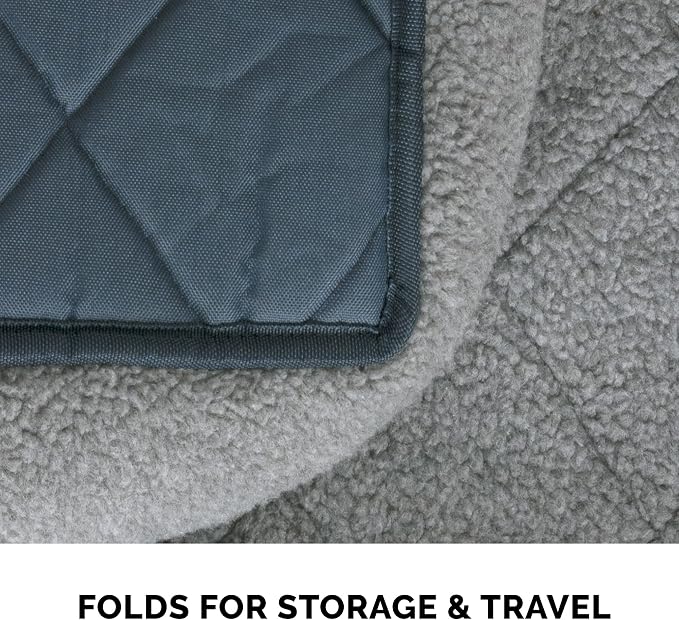 Furhaven Dog Bed for Large Dogs, 100% Washable, Sized to Fit Crates - Sherpa Fleece Bolster Crate Pad - Gray, Extra Large/XL, 42.0"L x 26.0"W x 3.0"Th - Image 11