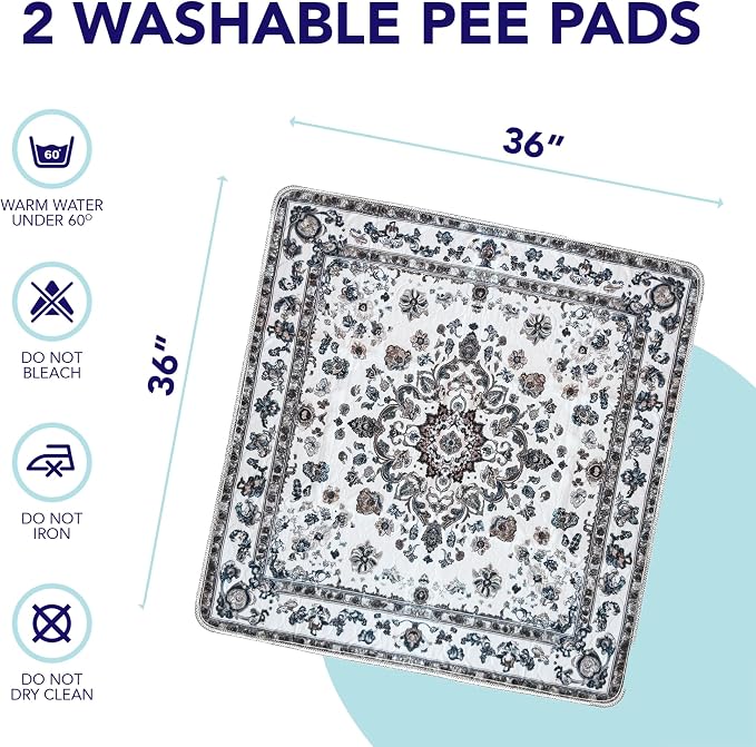 PUPIBOO Washable Pee Pads for Dogs and Cats - Super Absorbent Reusable Puppy Training Pads - 100% Waterproof, Leak-Proof & Non-Slip Whelping Pads for Pet Housebreaking - Image 4