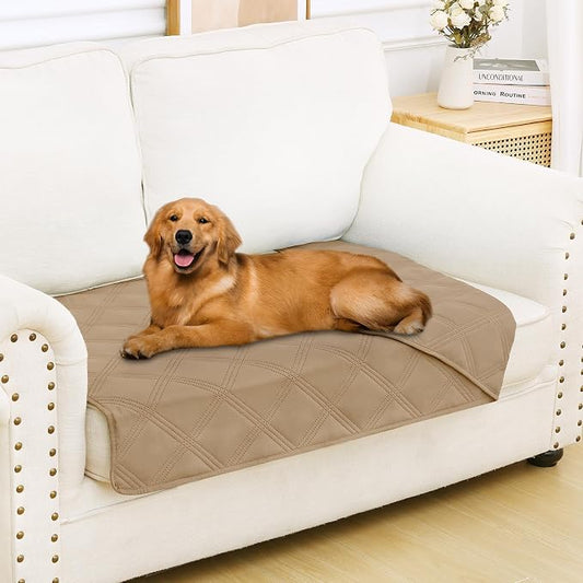 Smiry Waterproof Dog Bed Cover, Reversible Pet Blanket for Sofa Couch | Soft Washable Dog Blanket, Leakproof Couch Cover for Dogs Cats & Furniture Protection, 30x53, Camel/Camel by Smiry