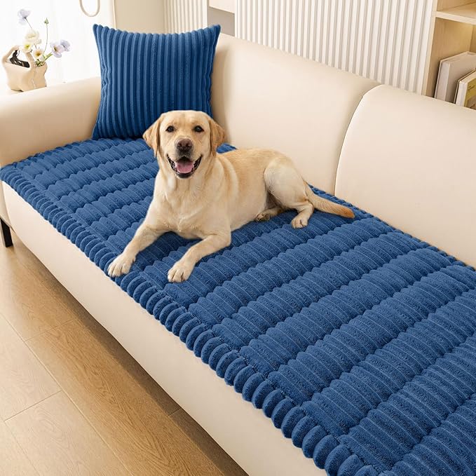 Smiry Couch Cover for Dogs, Non Slip Washable Sofa Protector for Pets | Soft Furniture Cover for Leather & Fabric Couches, Cozy Protect Against Fur, Dirt & Messes, Pet Friendly, 27.6"x82.7" by Smiry