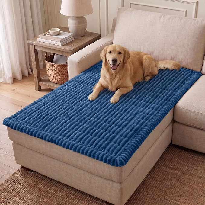 hyha Couch Cover for Dogs, Washable Non Slip Plush Flannel Sofa Protector | Thick Flannel, Silicone Anti-Slip Backing, Pet Hair & Scratch Protection, Fits Sofa & Loveseat (43" x 82.7") by hyha
