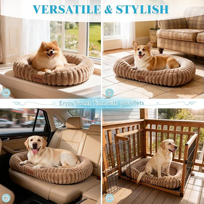 Orthopedic Dog Bed, Hip & Joint Support Dog Crate Pad for Puppy | 25L x 21W x 4H, Egg-Crate Memory Foam, Washable Cover, Low Front Entry, Non-Slip Bottom, Small Dogs, Brown - Image 8