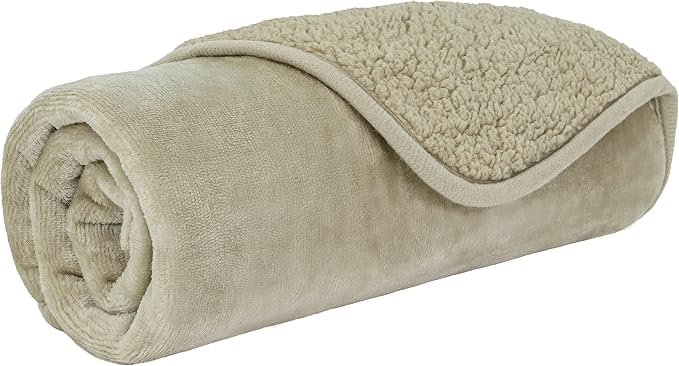 PetAmi Waterproof Dog Blanket for Small Medium Dogs, Pee Proof Pet Blanket for Couch Bed, Reversible Water Proof Blanket for Puppy Indoor Cat, Soft Dog Fleece Blankets Washable, 24x32 Taupe - Image 7