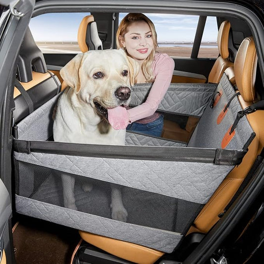 TKYZ Large Dog Car Seat,Back Seat Extender for Dogs,Hard Bottom Seat Cover by TKYZ