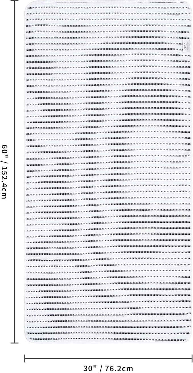 POLYTE 430 GSM Microfiber Oversize Quick Dry Lint Free Bath Towel, 60 x 30 in, 4 Pack (Waffle Weave) - Image 3