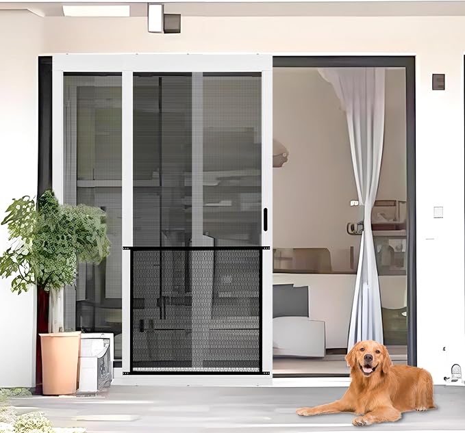 Guardian Steel Pet Grille Screen Door Protector for Dogs Pets Cats Scratch Protector Replacement (Black 30 Inch) Screen Door Guard Pet Proof Rv Screen Door Grill Guards (Black, 30 inch) - Image 5