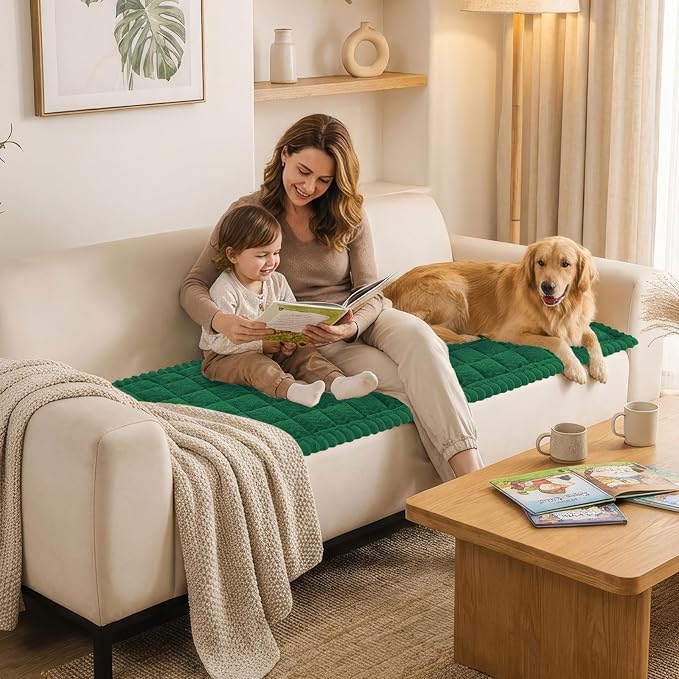 Smiry Couch Cover for Dogs, Non Slip Fuzzy Pet Sofa Covers Washable | Sofa Slipcovers for 3 Cushion Couch, Soft Thick Furniture Protector for Cats Dogs, Against Fur, Dirt, Scratch (27.6"x82.7") - Image 8