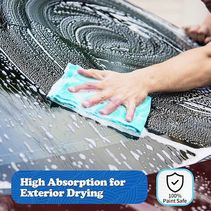 FIXSMITH Microfiber Cleaning Cloth, Shop Towels Bulk, 24 Pack Microfiber Towels for Cars, All-Purpose Absorbent Cleaning Rags, Dust Cloth for Automotive, Mechanic, Garage, Bar, 12 x 11 inch - Image 6