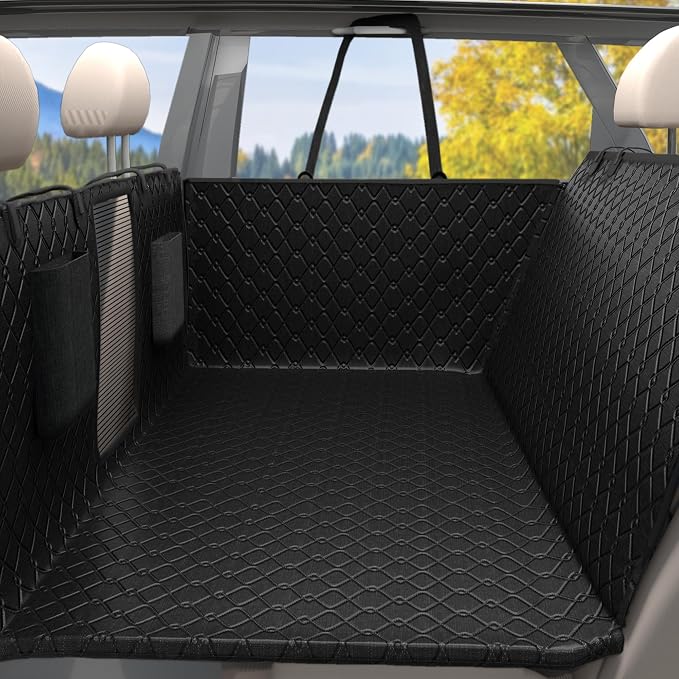 Petiza Back Seat Extender for Dogs Hard Bottom Dog Car Seat Cover for Back Seat Heavy Duty Scratch Proof Nonslip Durable Soft 100% Waterproof Dog Hammock for Car Truck SUV by petiza