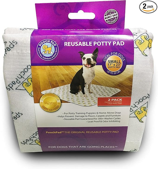 PoochPad Original Washable, Reusable Dog Potty Pad, Small, 2 Pack | Super Absorbent Puppy Pad, Leakproof Design, Unmatched Odor Control, Easy to Clean, Dog & Puppy Pee Pad for Potty Training by RevivalAnimalHealth
