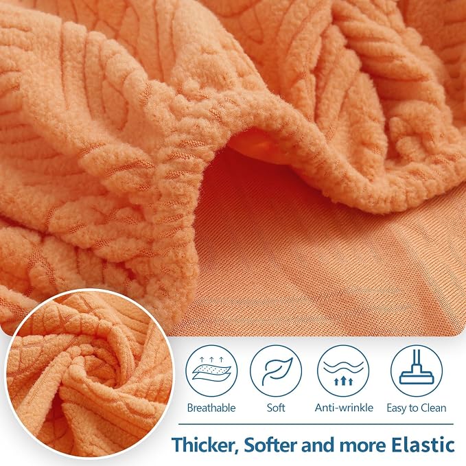 hyha Individual Couch Cushion Covers, Sofa Seat Cushion Covers Washable | Stretch Dog Couch Cover, Elastic Bottom, Anti-Slip Furniture Protector, Ideal For Pets & Kids, Durable Sofa Slipcover, 3 Pcs - Image 3
