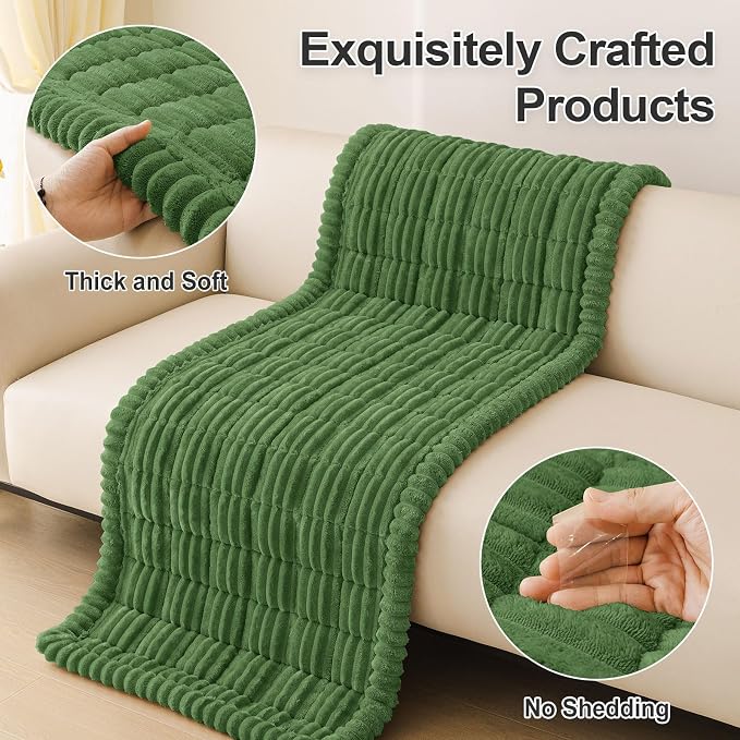 hyha Couch Cover for Dogs, Washable Non Slip Plush Flannel Sofa Protector | Thick Flannel, Silicone Anti-Slip Backing, Pet Hair & Scratch Protection, Fits Sofa & Loveseat (27.6" x 82.7") - Image 8