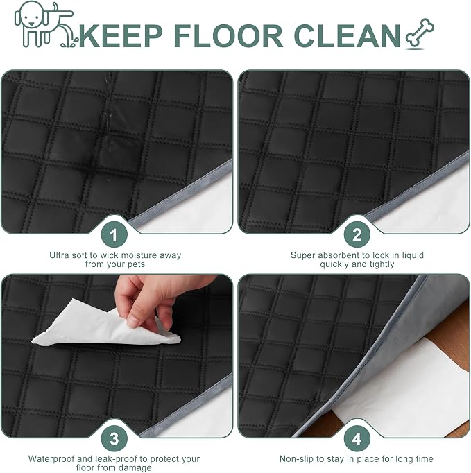 Eterish Reusable Washable Pee Pads for Dogs Large/Extra Large 36'' x 41'' 2 Pack, Absorbent Pet Puppy Dog Training Pads Non-Slip, Waterproof Whelping Potty Pads for Dogs Leak-Proof - Image 3
