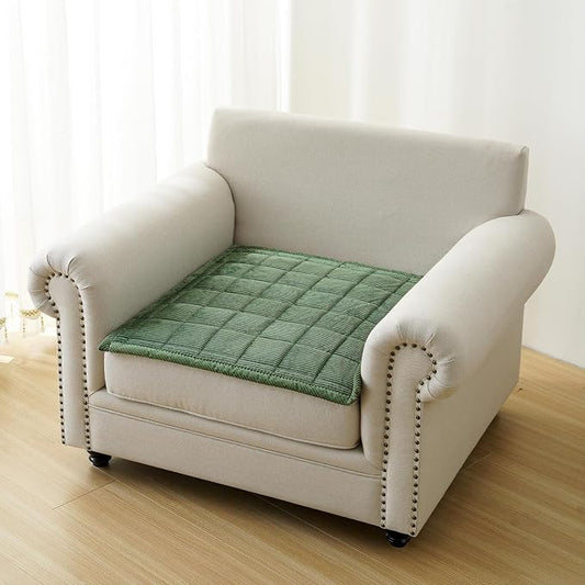 Couch Covers for Dogs Washable, Non Slip Couch Covers for Loveseat Sofa Pet Friendly, Soft Fuzzy Sofa Covers for Pet, Dog Couch Cover Furniture Protector(1PC,Green,27.6"x27.6") by PJLZJFBY