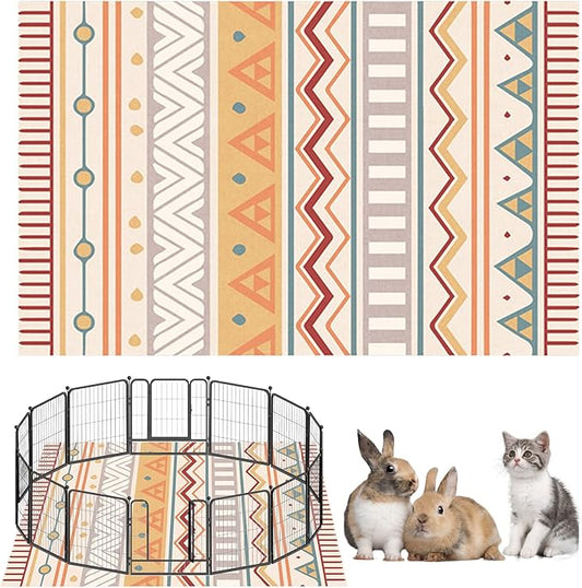 BNOSDM Extra Large Cage Liners for Rabbits 91" X 63" Washable Rabbit Pad Large Bunny Mat Anti Slip Rug for Bunnies Pet Carpet for Chinchillas Cats Guinea Pigs Ferrets Dogs by BNOSDM