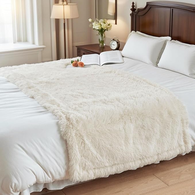 gogobunny Waterproof Dog Blanket, 33x77 Inch, Cream | Waterproof, Couch & Furniture Protection, Super Soft Reversible Throw, For Large Dogs & Cats, Calming Washable Fur & Sherpa - Image 4