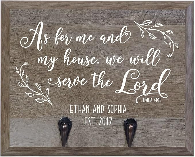 Rooms Organized Personalized Re-Engineered Family Name Barn Wood Decor Wall Mounted Coat Hat and Dog Leash Rack Storage with 2 Metal Hooks 10" w x 8" h 4.25" deep by LifeSongMilestones
