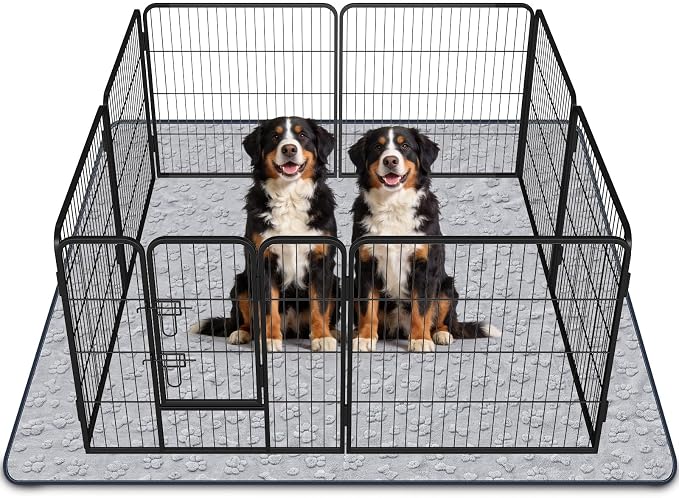 LOOBANI 2 Pack Extra Large Washable Pee Pads for Dogs 72"x72", Gray | Non-Slip Reusable Dog Mat, Super Absorbent & Waterproof Whelping Pads For Floor, Bed, Incontinence, Housebreak, Leak-Proof by LOOBANI