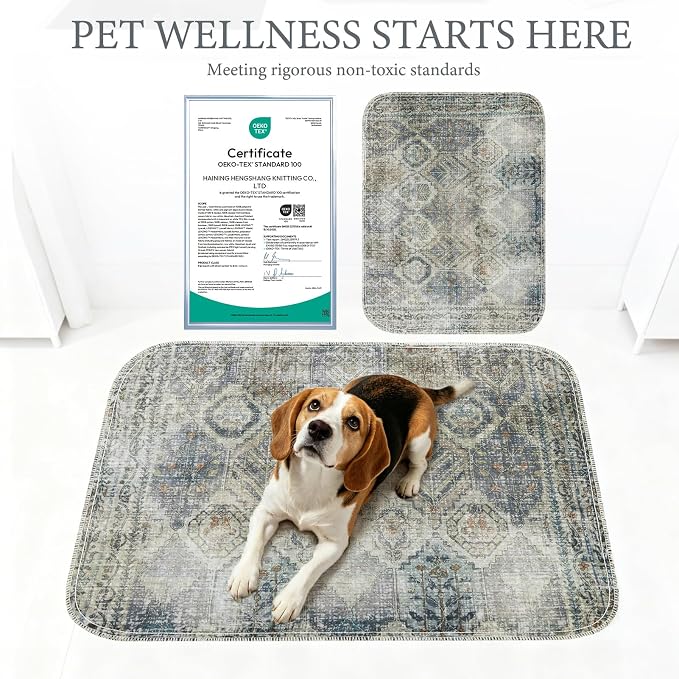 Homimp Washable Pee Pads for Dogs, 2 Pack Reusable Puppy Pads Waterproof,Absorbent and Leakproof Dog Pee Pads,Non Slip Puppy Training Pads, Pet Mat for Floor, Crate, Couch, Whelping, Grey 24"x36" - Image 4